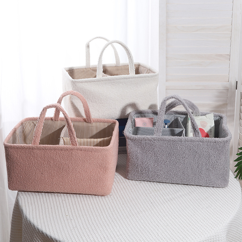 Baby Nursery Basket - Portable Travel Mommy Bag Multifunctional Diaper