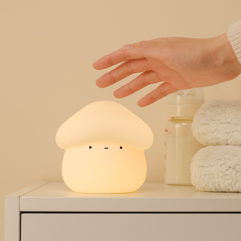 Baby Nursery Light - 1Pcs Mushroom Head Silicone Night Light