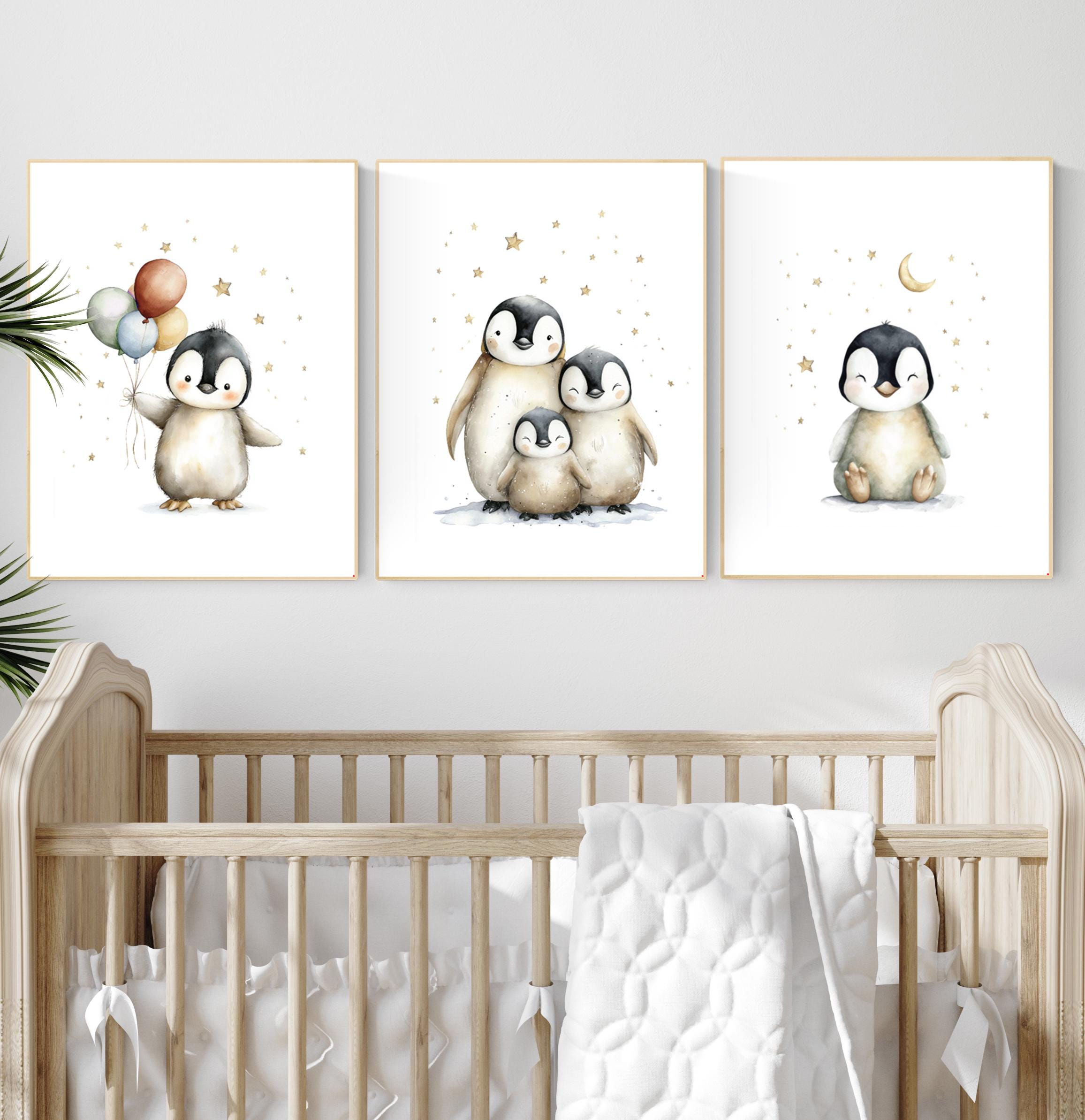 Baby Nursery Gender Neutral - Penguin Nursery Art Prints Gender Neutral