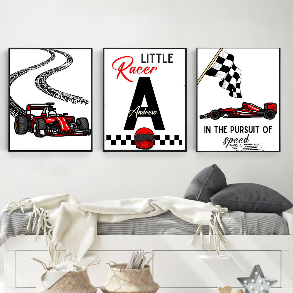 Custom Name Racing Car Nursery - Baby Nursery Name Wall Art recensione e prezzo