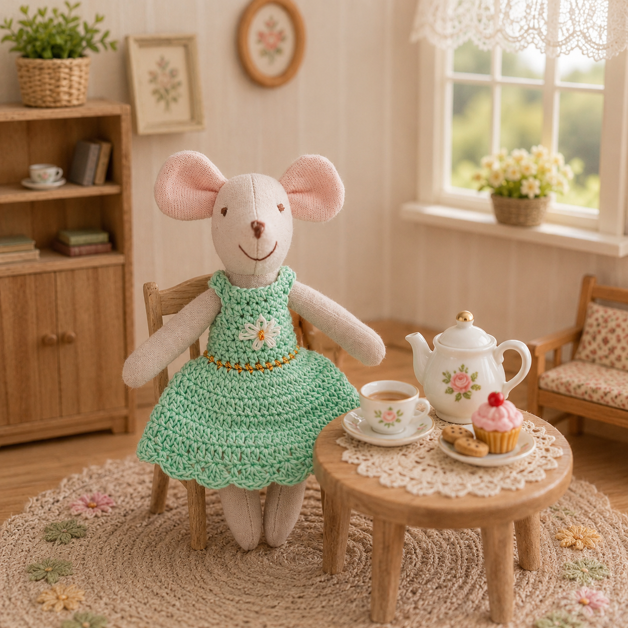 Handmade Crochet Mouse Doll, C - Baby Nursery Uniform recensione e prezzo