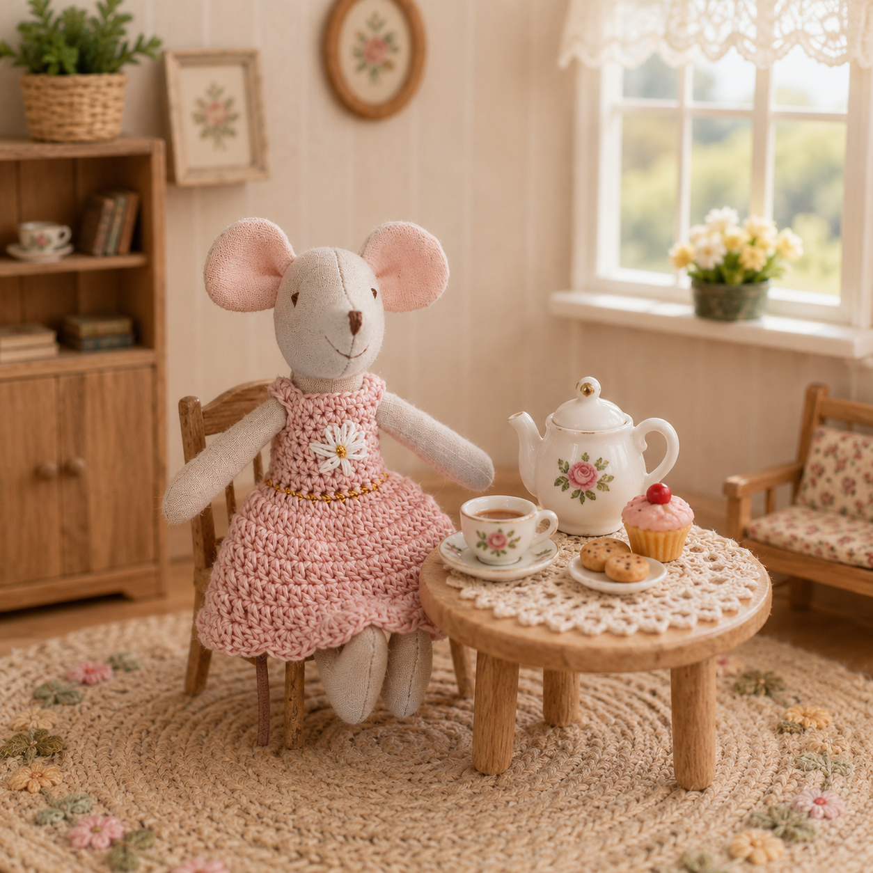 Handmade Crochet Mouse Doll, C - Baby Nursery Uniform recensione e prezzo