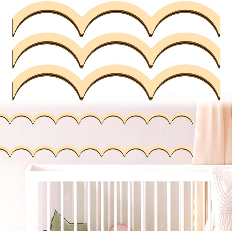 36Pcs Unfinished Wood Trim Mol - Baby Nursery Wall Stickers recensione e prezzo