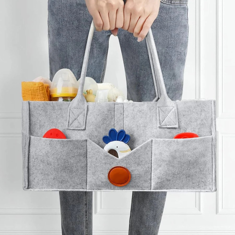 Children's Felt Diaper Storage - Baby Nursery Basket recensione e prezzo