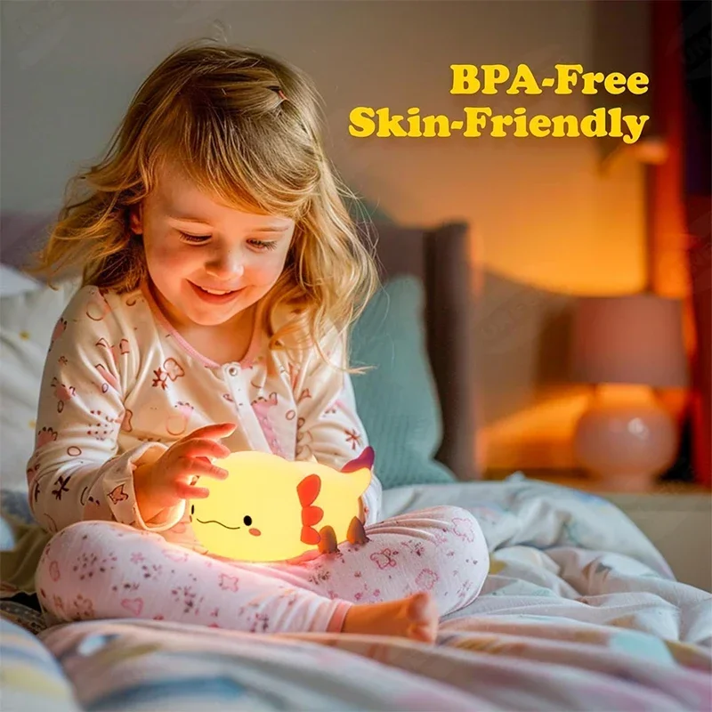 Cute Axolotl Night Light Silic - Baby Nursery Light recensione e prezzo