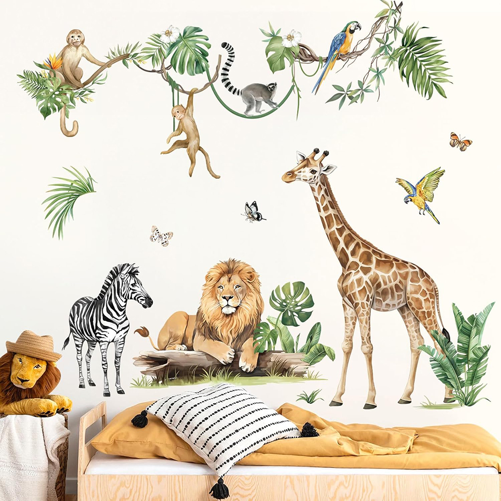Large Jungle Animal Tropical L - Baby Nursery Wall Stickers recensione e prezzo