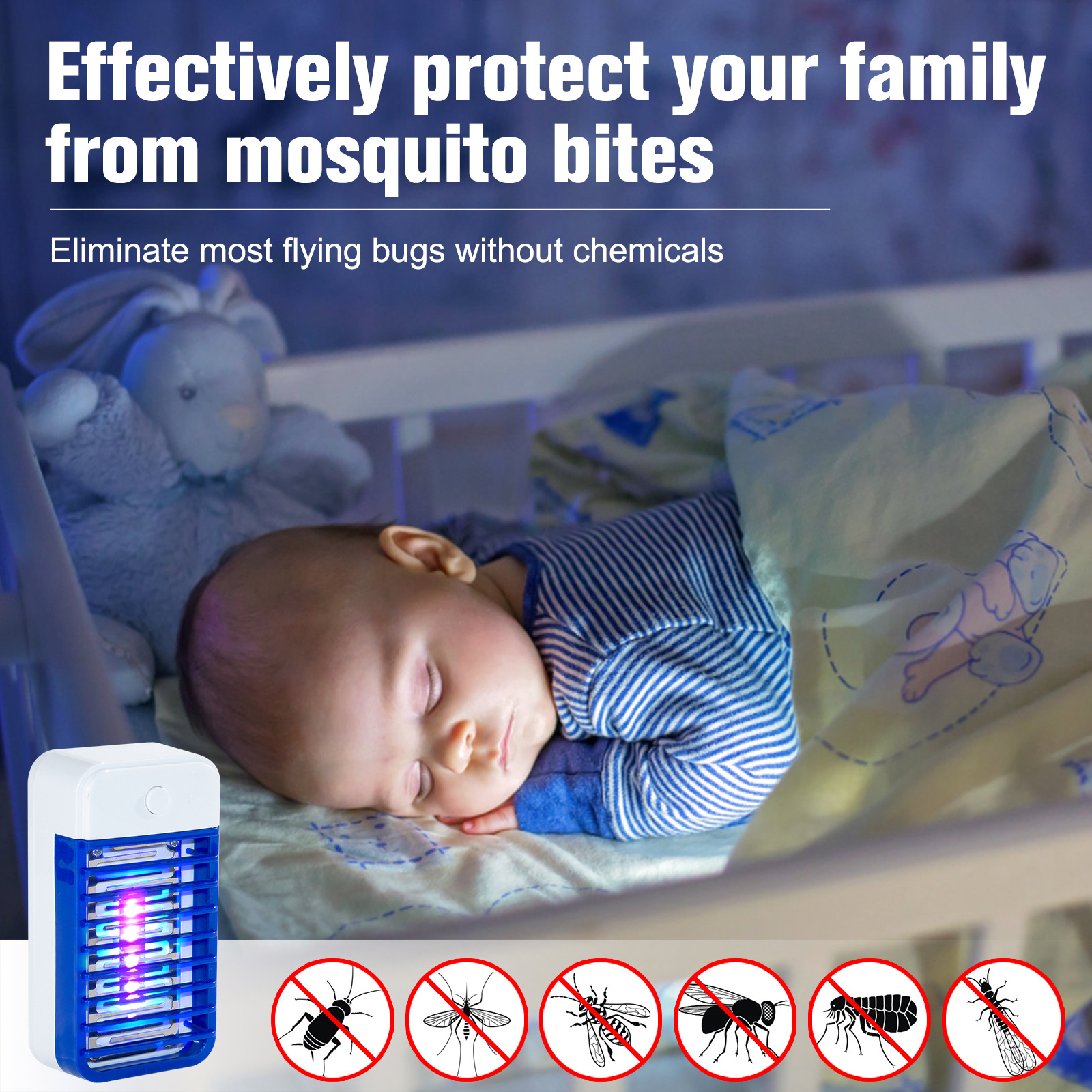 4pcs Mosquito Killer Lamp with - Baby Nursery Light recensione e prezzo