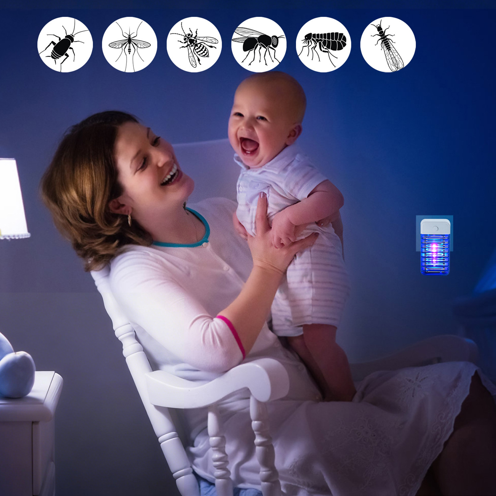 4pcs Mosquito Killer Lamp with - Baby Nursery Light recensione e prezzo