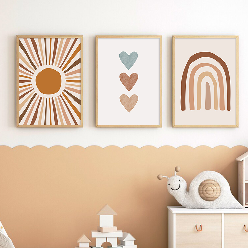 Abstract Sun Rainbow Custom Ba - Baby Nursery Name Wall Art recensione e prezzo
