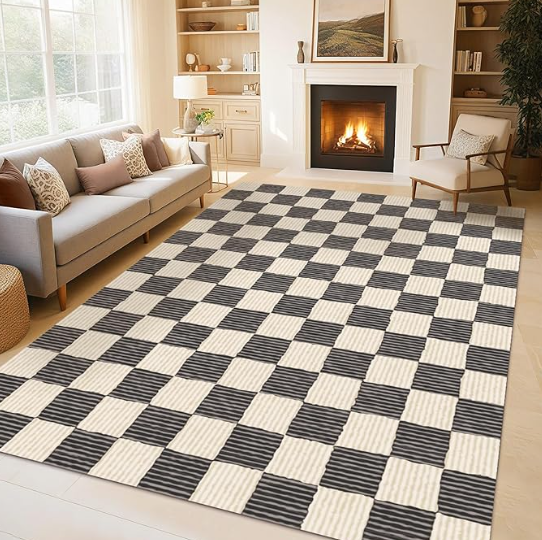 Green Checkered Area Rug Sage  - Baby Nursery Green recensione e prezzo