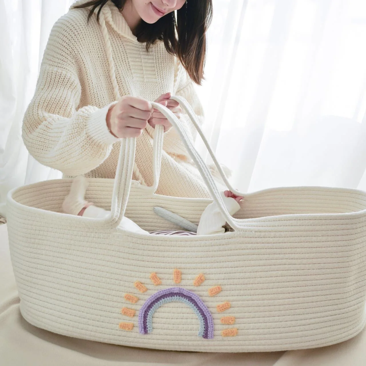 Portable Baby Carrying Basket  - Baby Nursery Basket recensione e prezzo