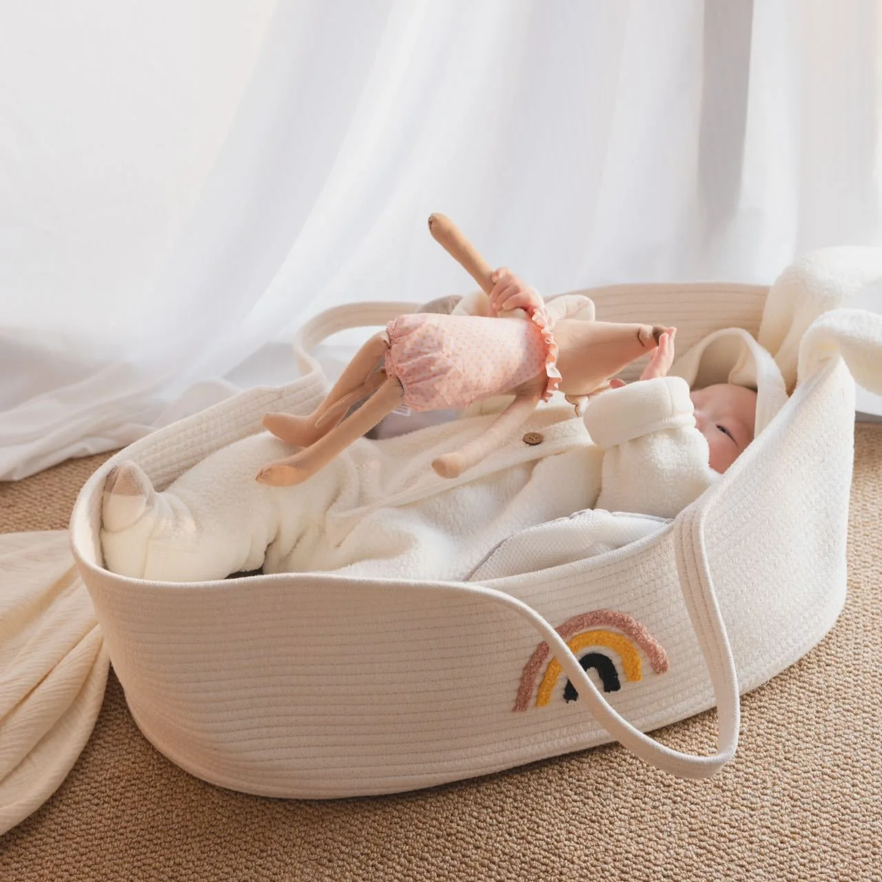 Portable Baby Carrying Basket  - Baby Nursery Basket recensione e prezzo