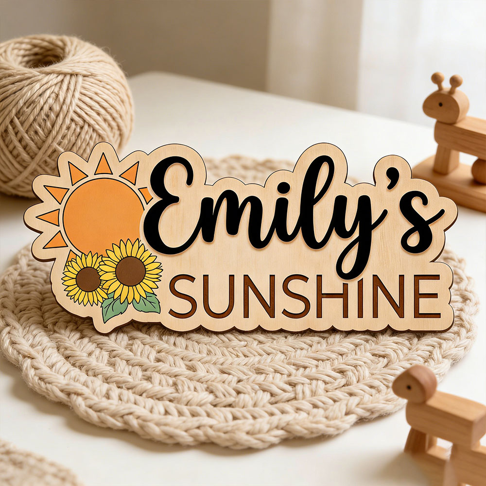 Sunflower Sunshine Themed Cust - Baby Nursery Name Wall Art recensione e prezzo