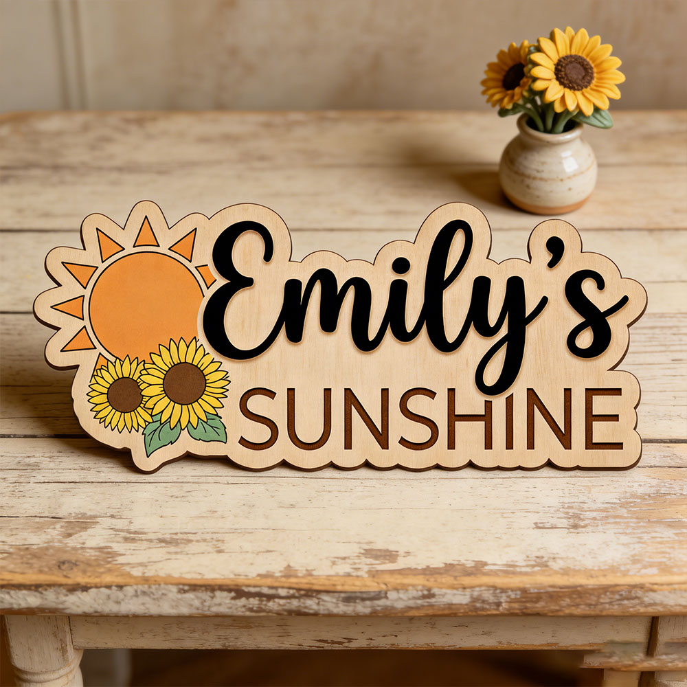 Sunflower Sunshine Themed Cust - Baby Nursery Name Wall Art recensione e prezzo