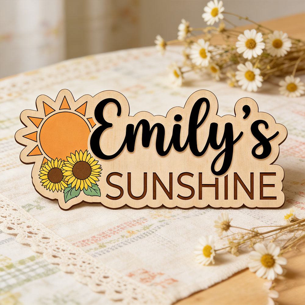 Sunflower Sunshine Themed Cust - Baby Nursery Name Wall Art recensione e prezzo
