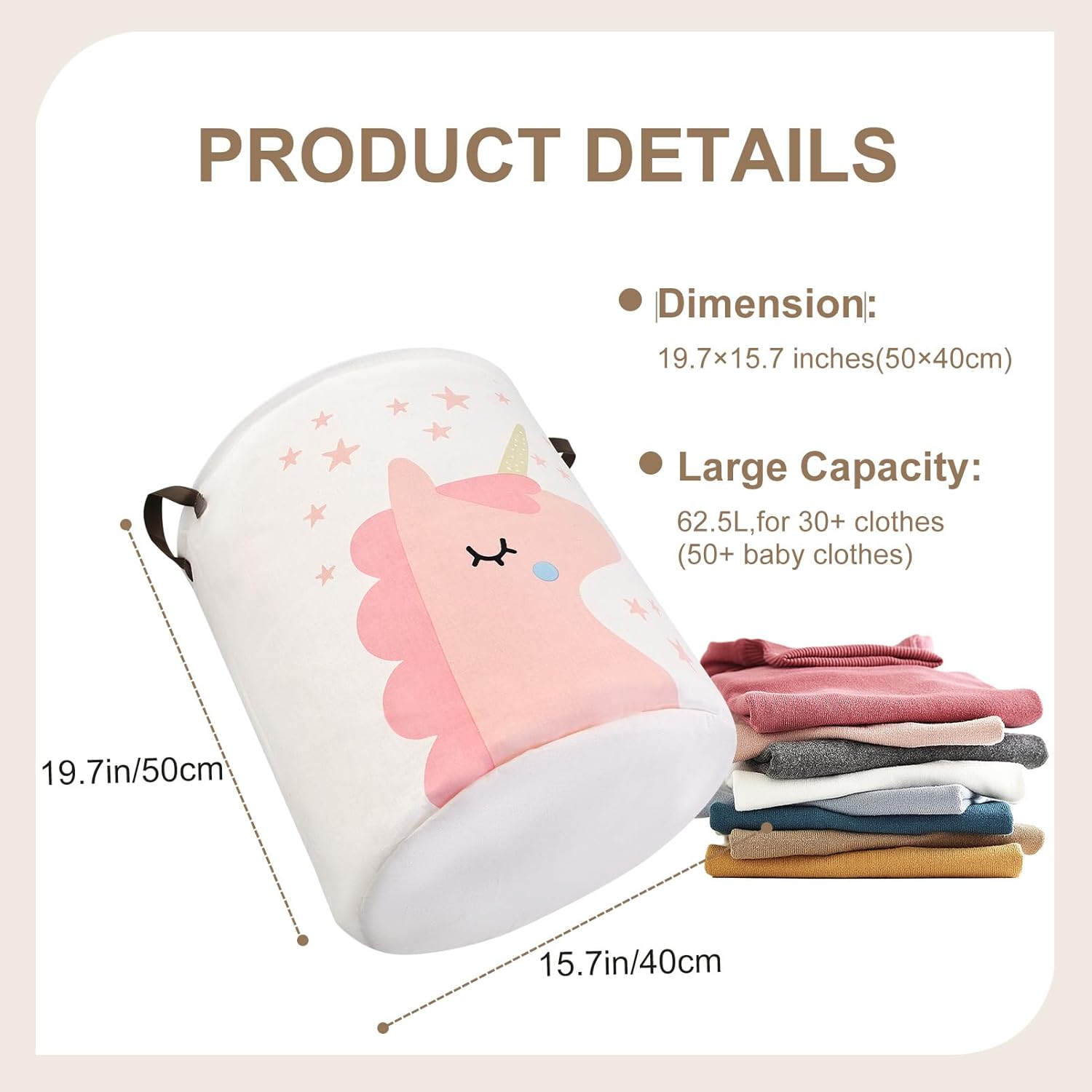 Kids Laundry Basket for Girls  - Baby Nursery Basket recensione e prezzo