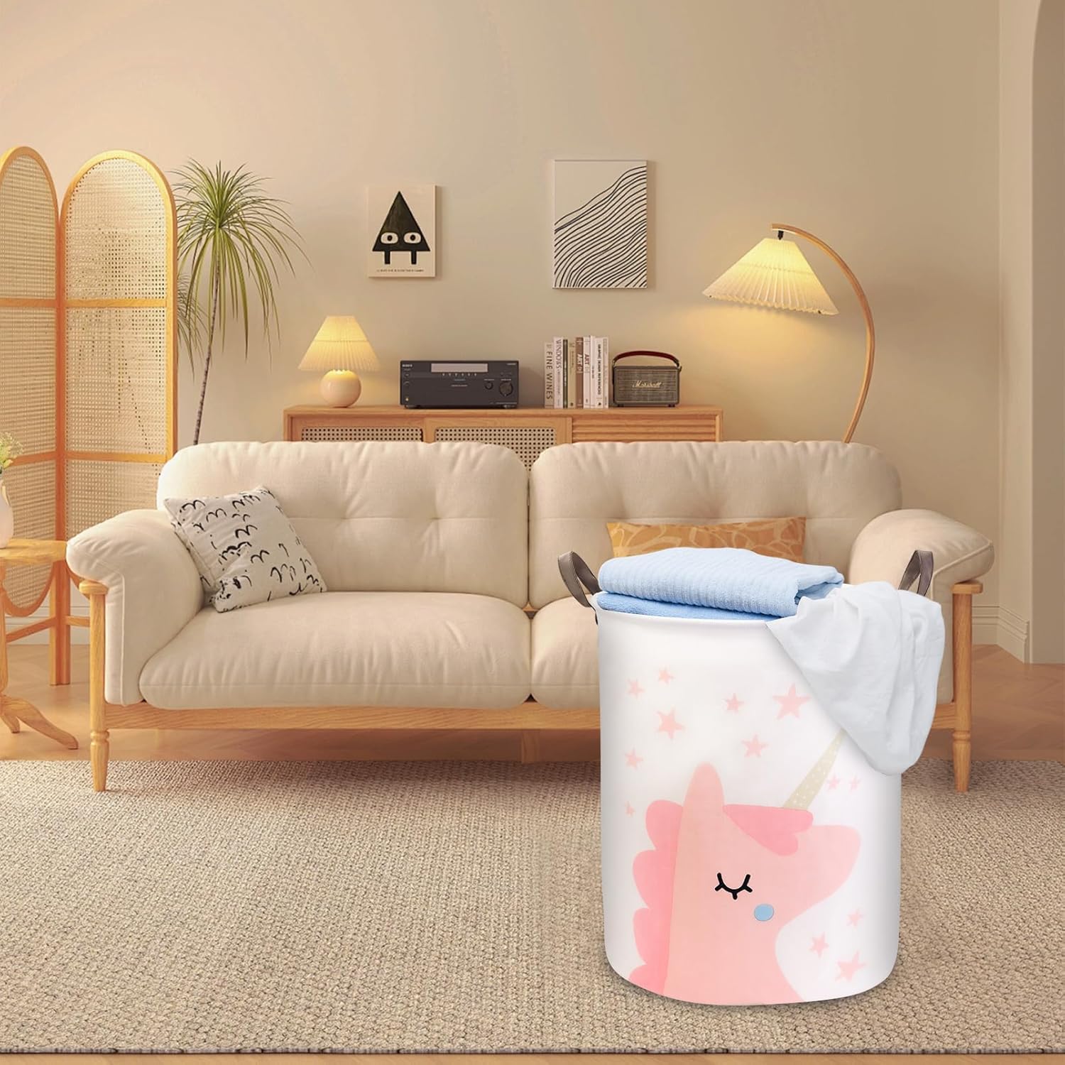 Kids Laundry Basket for Girls  - Baby Nursery Basket recensione e prezzo