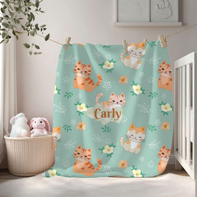 VIKAMA Mint Green Cat Print Fl - Baby Nursery Green recensione e prezzo