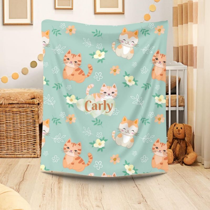 VIKAMA Mint Green Cat Print Fl - Baby Nursery Green recensione e prezzo