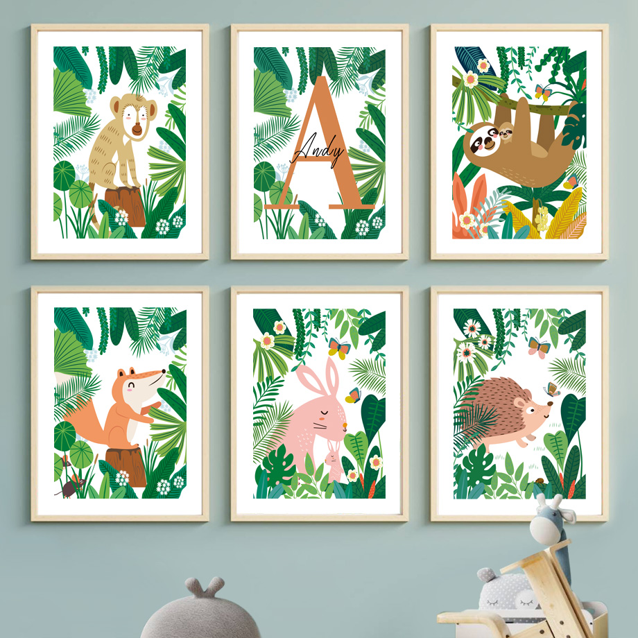 Jungle Safari Nursery Wall Art - Baby Nursery Gender Neutral recensione e prezzo