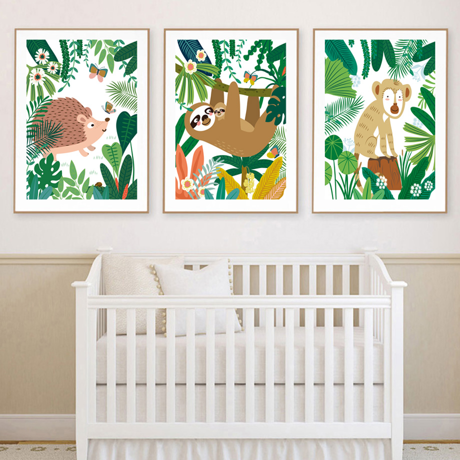 Jungle Safari Nursery Wall Art - Baby Nursery Gender Neutral recensione e prezzo