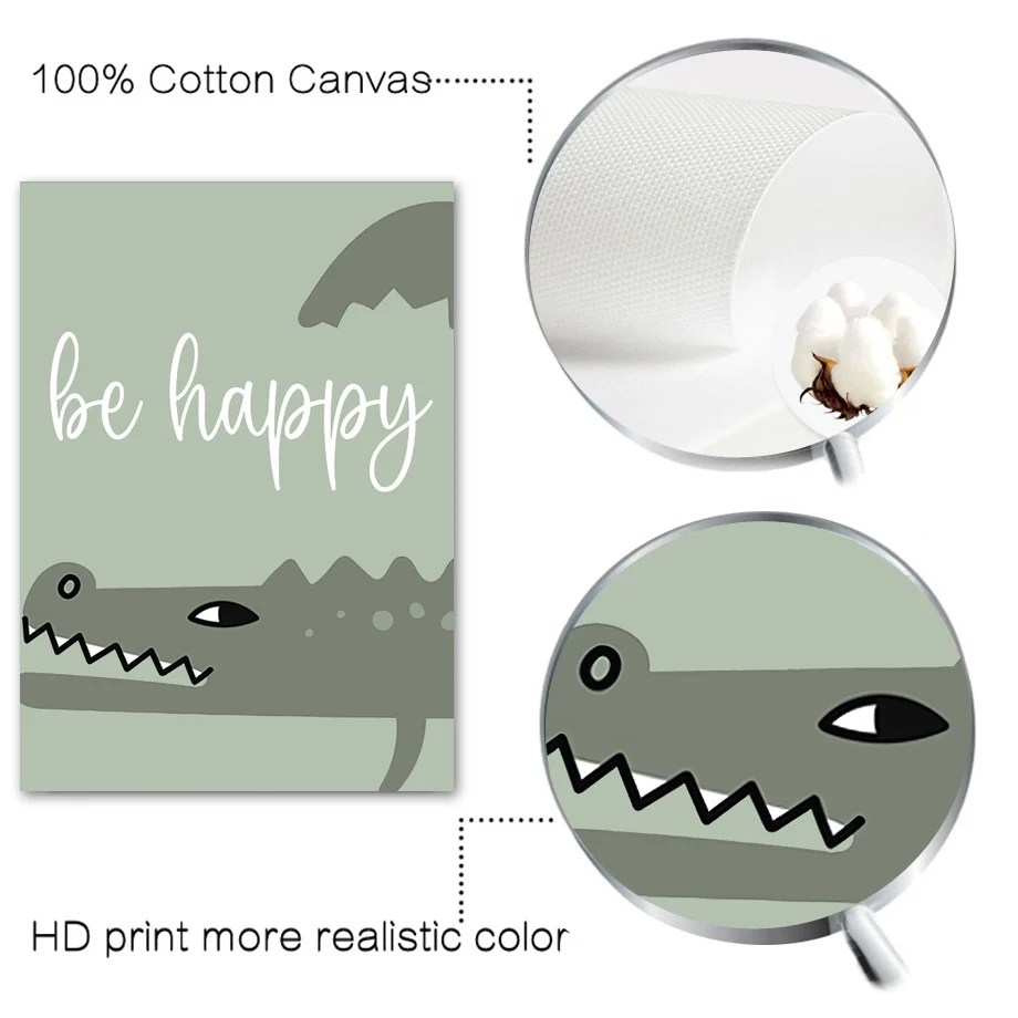 Wall Art Canvas Painting Nordi - Baby Nursery Green recensione e prezzo