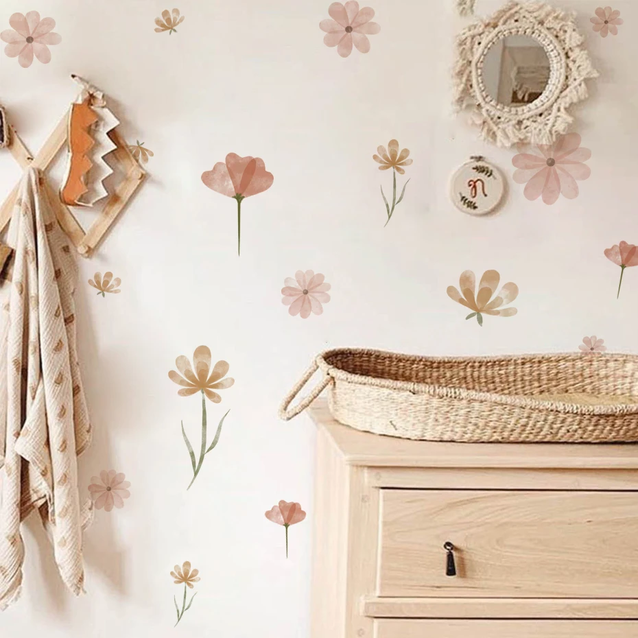 Boho Flowers Wall Stickers Chi - Baby Nursery Wall Stickers recensione e prezzo