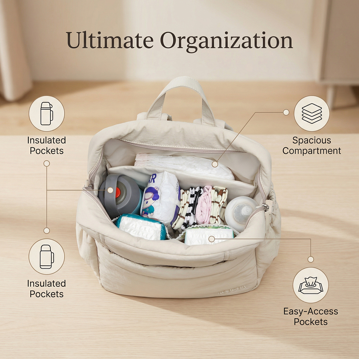 Soboba Large Capacity Diaper B - Baby Nursery Basket recensione e prezzo