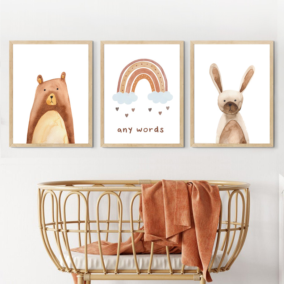 Boho Woodland Nursery Wall Art - Baby Nursery Gender Neutral recensione e prezzo