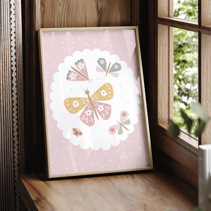 Pink Butterfly Flowers Custom  - Baby Nursery Name Wall Art recensione e prezzo