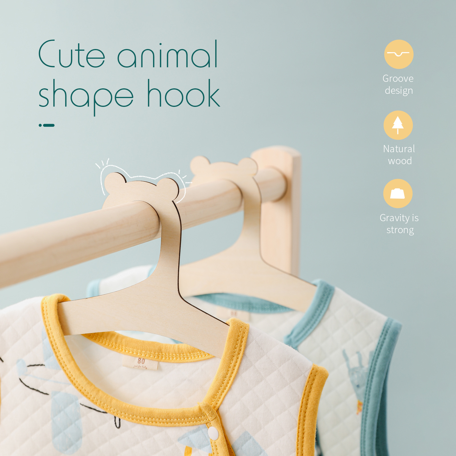 5/10pcs Wooden Baby Hangers Ki - Baby Nursery Uniform recensione e prezzo
