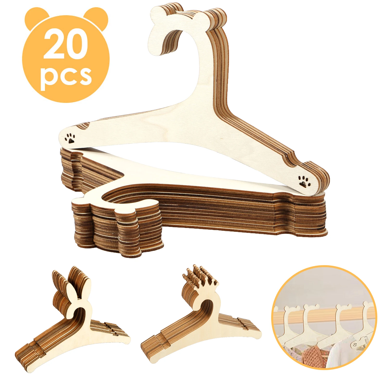 20Pcs Wooden Baby Hangers Smoo - Baby Nursery Uniform recensione e prezzo