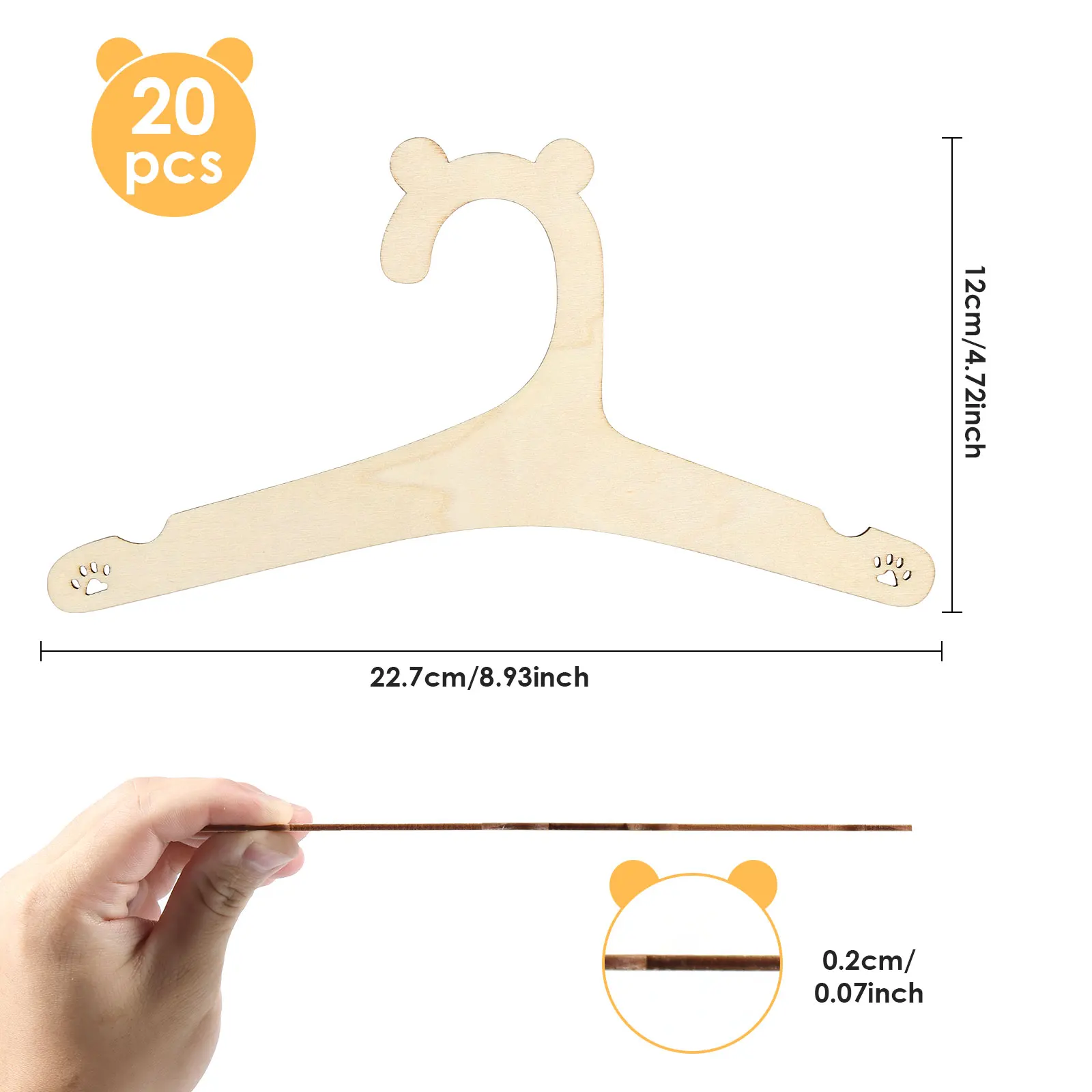 20Pcs Wooden Baby Hangers Smoo - Baby Nursery Uniform recensione e prezzo