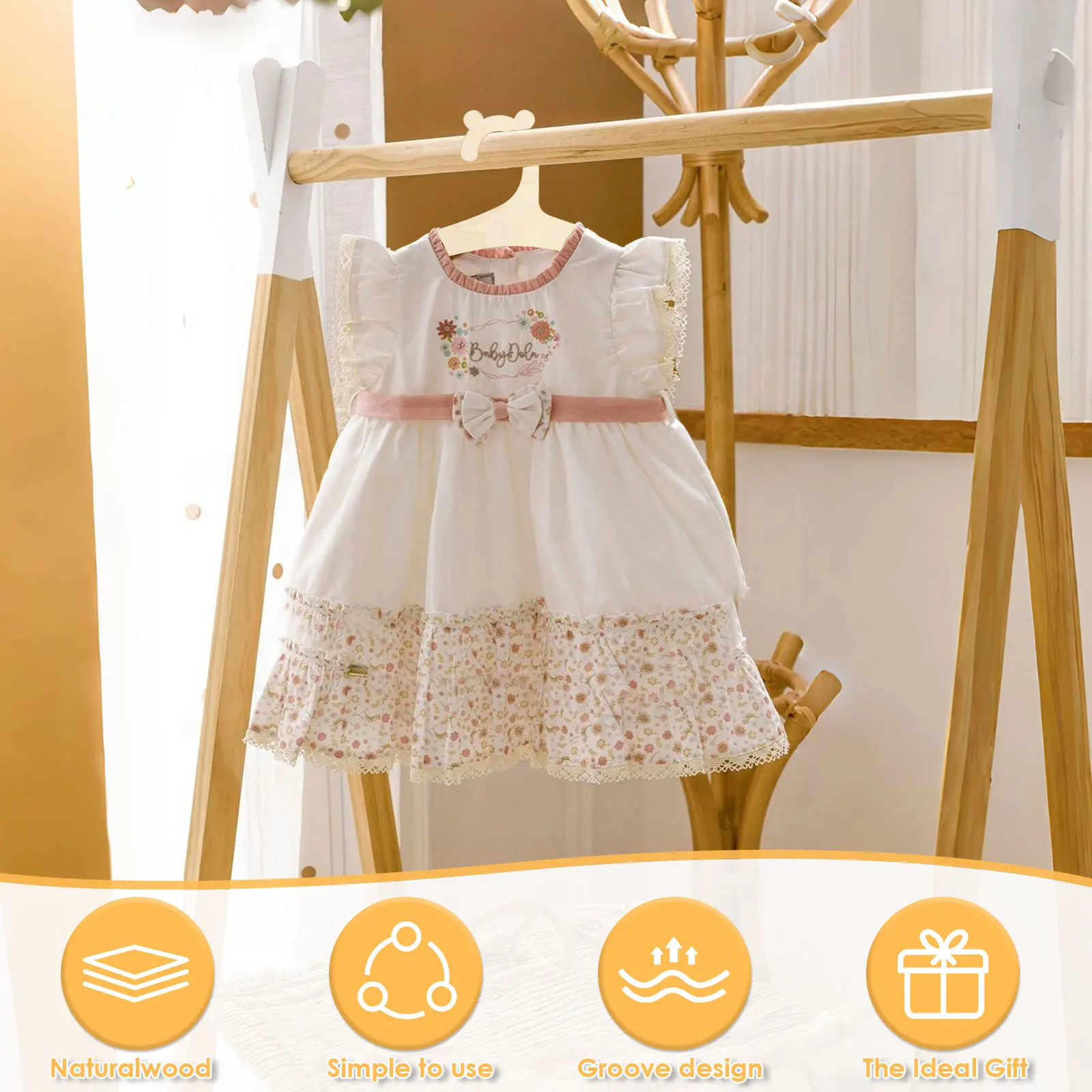 20Pcs Wooden Baby Hangers Smoo - Baby Nursery Uniform recensione e prezzo