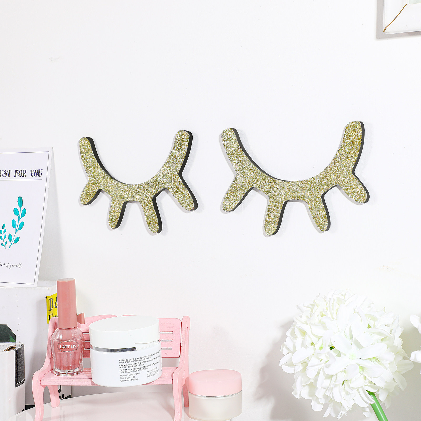 1Pair Nordic Style Sleepy Eyel - Baby Nursery Wall Stickers recensione e prezzo