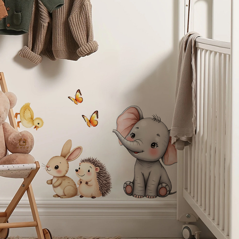 Cartoon Animal Wall Sticker -  - Baby Nursery Wall Stickers recensione e prezzo