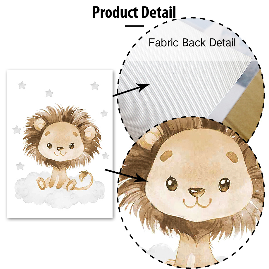 Elephant Giraffe Lion Custom B - Baby Nursery Name Wall Art recensione e prezzo