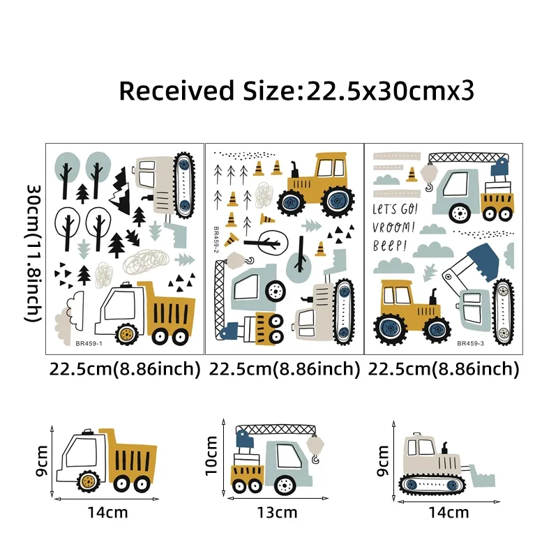 Hand Drawn Cute Cars Cargo Tru - Baby Nursery Wall Stickers recensione e prezzo