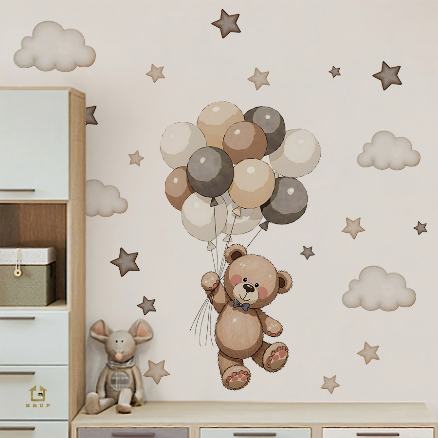 Adorable Teddy Bear Wall Decal - Baby Nursery Wall Stickers recensione e prezzo
