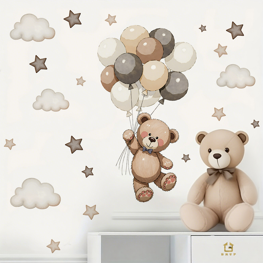 Adorable Teddy Bear Wall Decal - Baby Nursery Wall Stickers recensione e prezzo