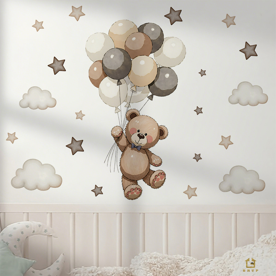 Adorable Teddy Bear Wall Decal - Baby Nursery Wall Stickers recensione e prezzo