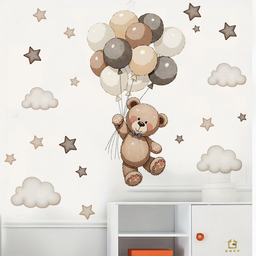 Adorable Teddy Bear Wall Decal - Baby Nursery Wall Stickers recensione e prezzo