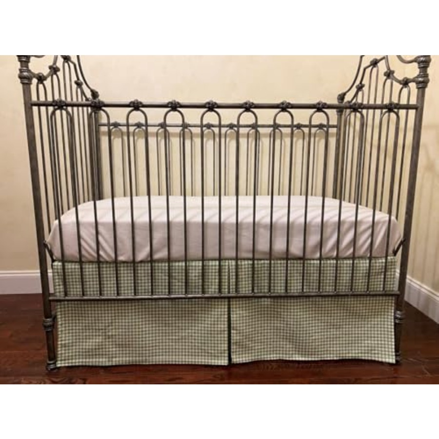 Crib Skirt Gingham Tailored Ba - Baby Nursery Gender Neutral recensione e prezzo