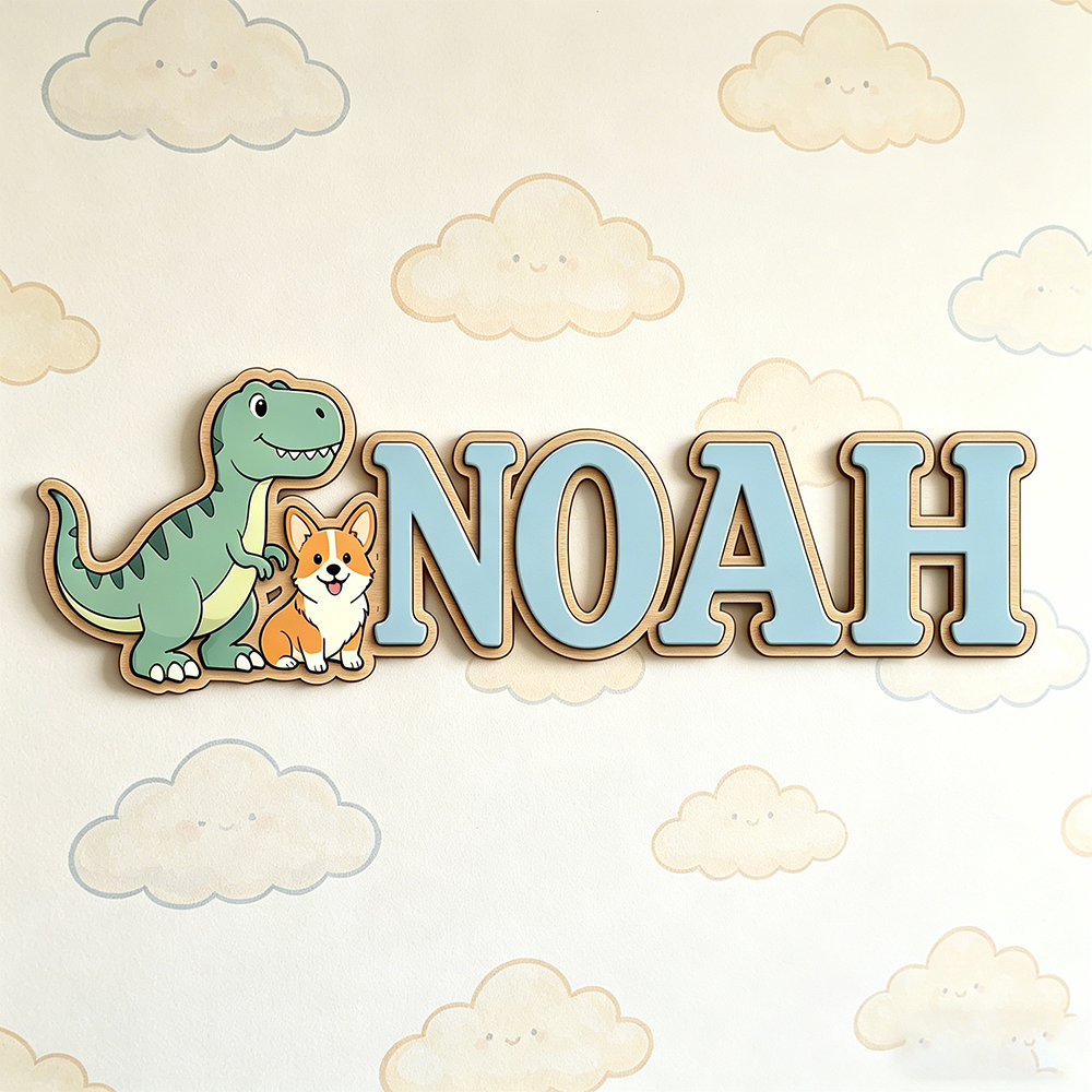 Personalized Green Dinosaur &  - Baby Nursery Green recensione e prezzo