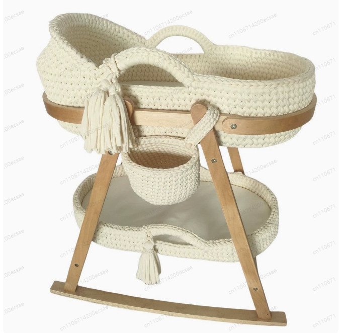 2025 Baby Cradle Handwoven Bei - Baby Nursery Basket recensione e prezzo