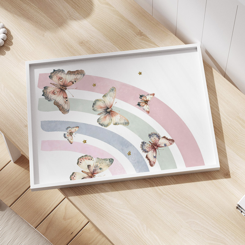 Pink Rainbow Butterfly Custom  - Baby Nursery Name Wall Art recensione e prezzo