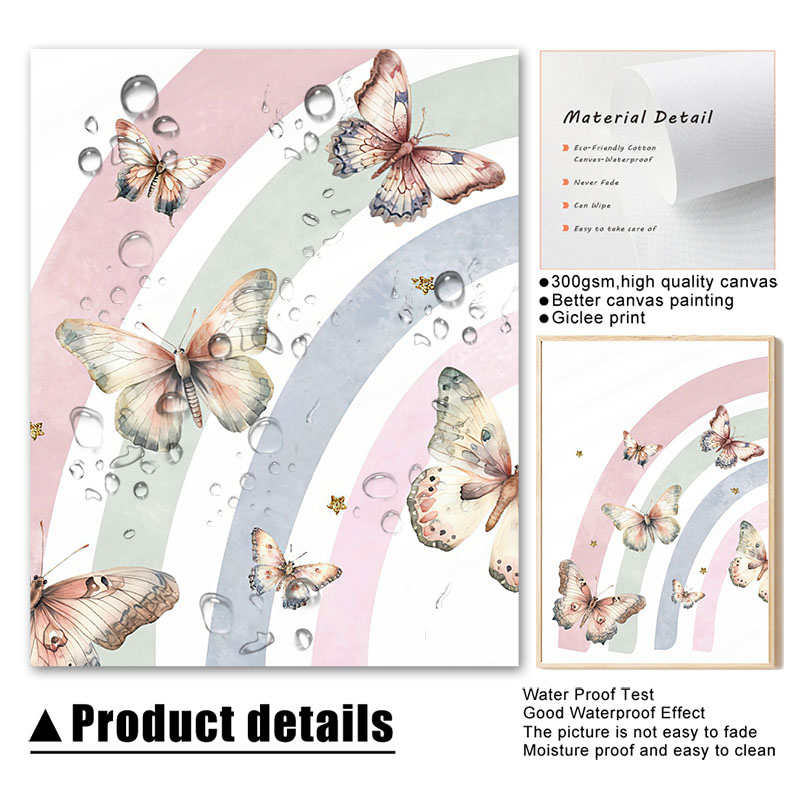 Pink Rainbow Butterfly Custom  - Baby Nursery Name Wall Art recensione e prezzo