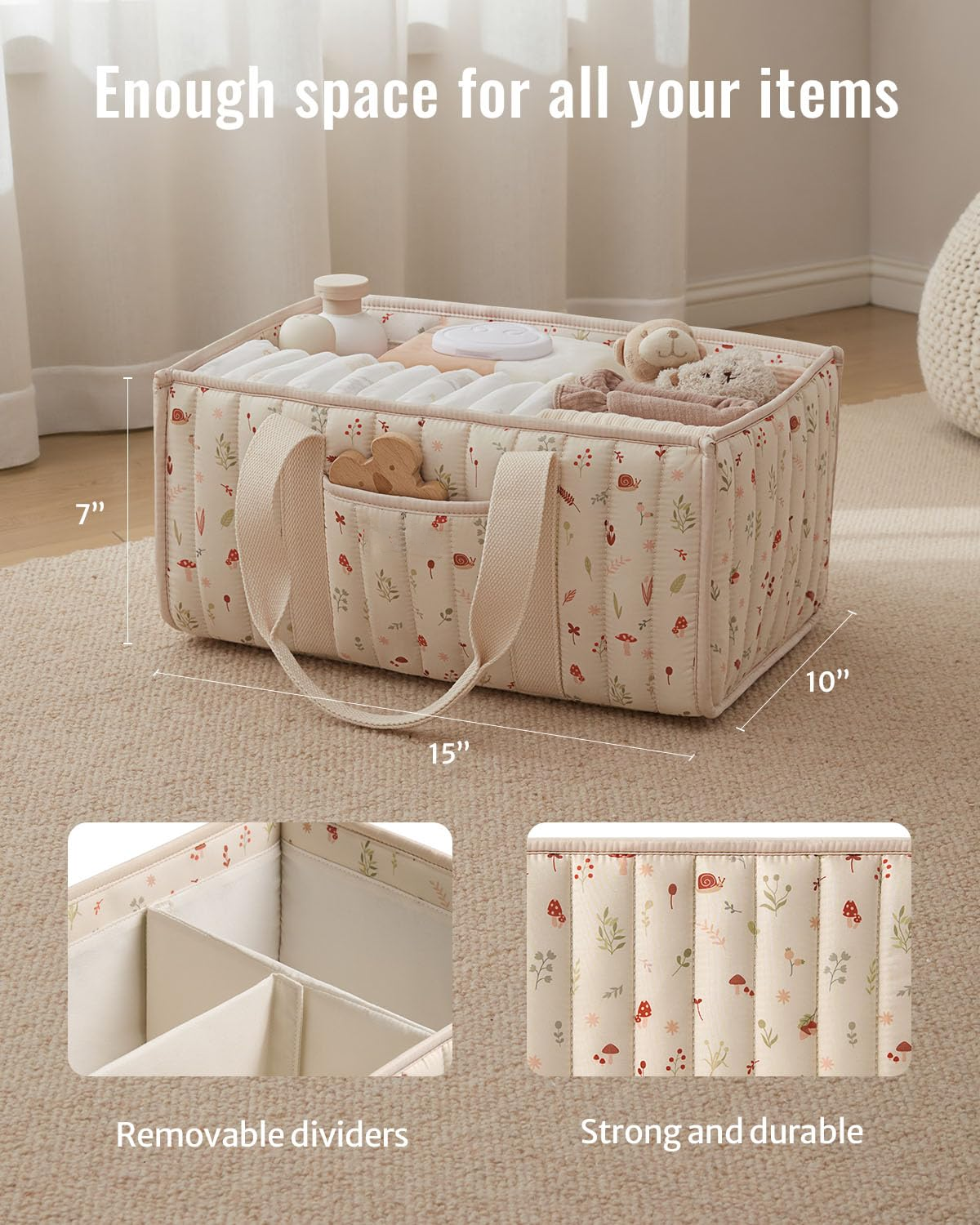 Diaper Caddy Organizer, Stylis - Baby Nursery Basket recensione e prezzo