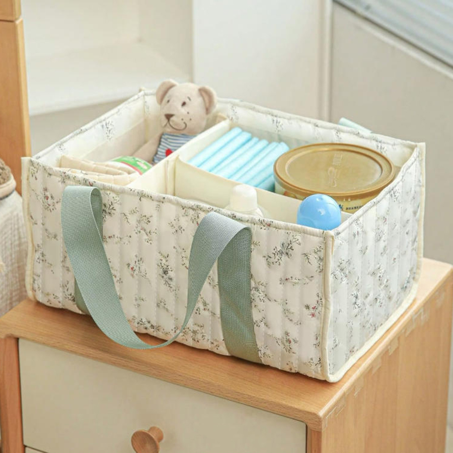 Floral Diaper Caddy Organizer, - Baby Nursery Basket recensione e prezzo