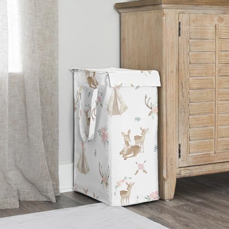 Woodland Girl Laundry Hamper F - Baby Nursery Green recensione e prezzo